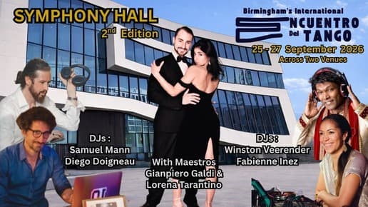 Bookings Open - Birmingham's International Encuentro with Gianpiero Galdi & Lorena Tarantino